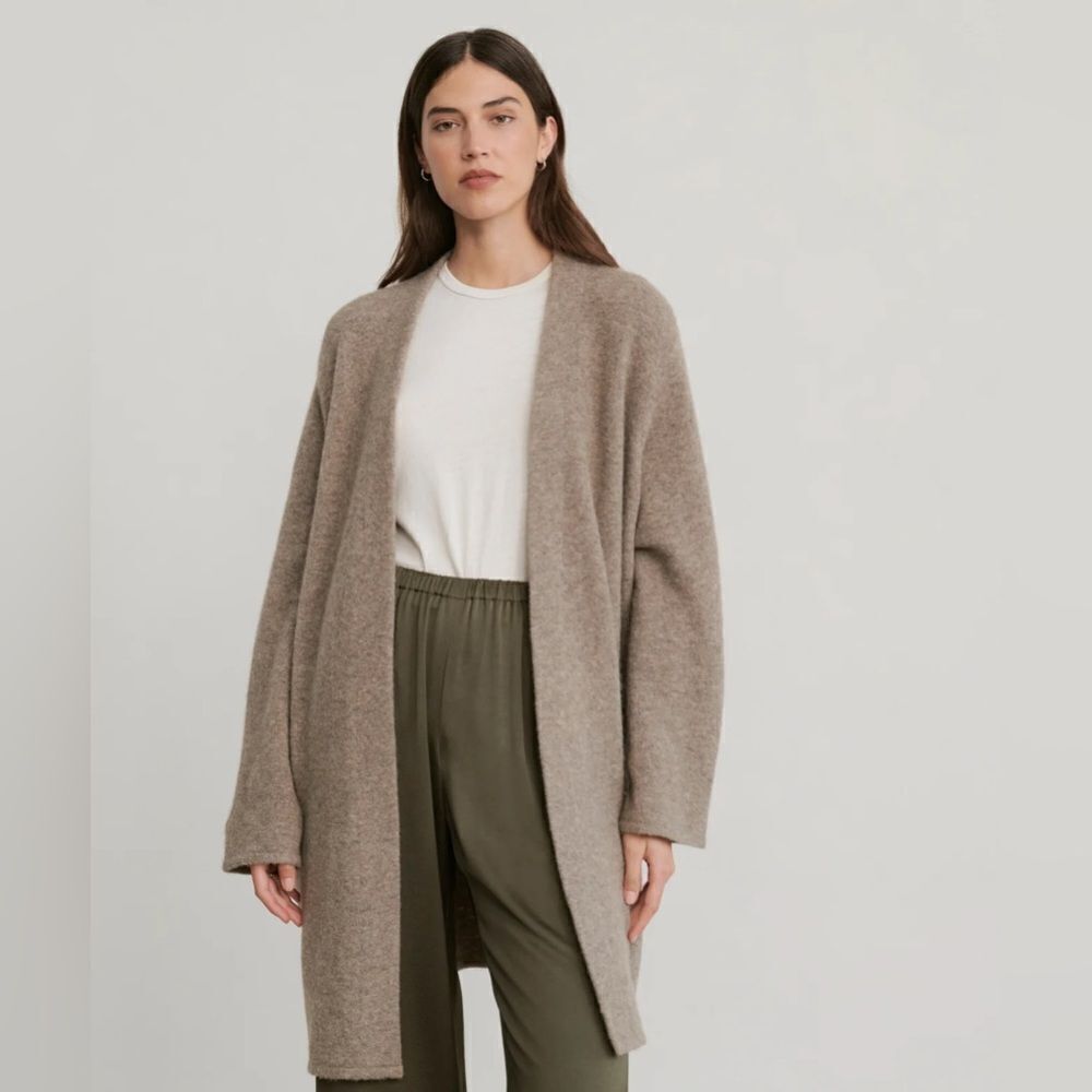 Jenni Kayne Merino Wool-Blend Sweater Coat in Oatmeal - Picture 4 of 15